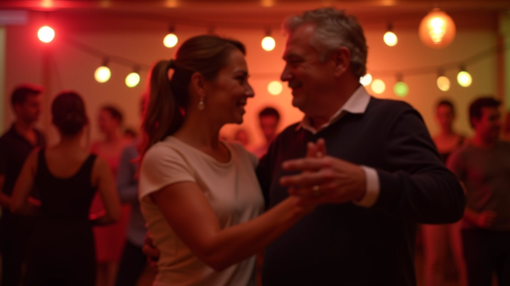 Experienced bachata dancers moving with emotion and connection during a social dance evening in Prague