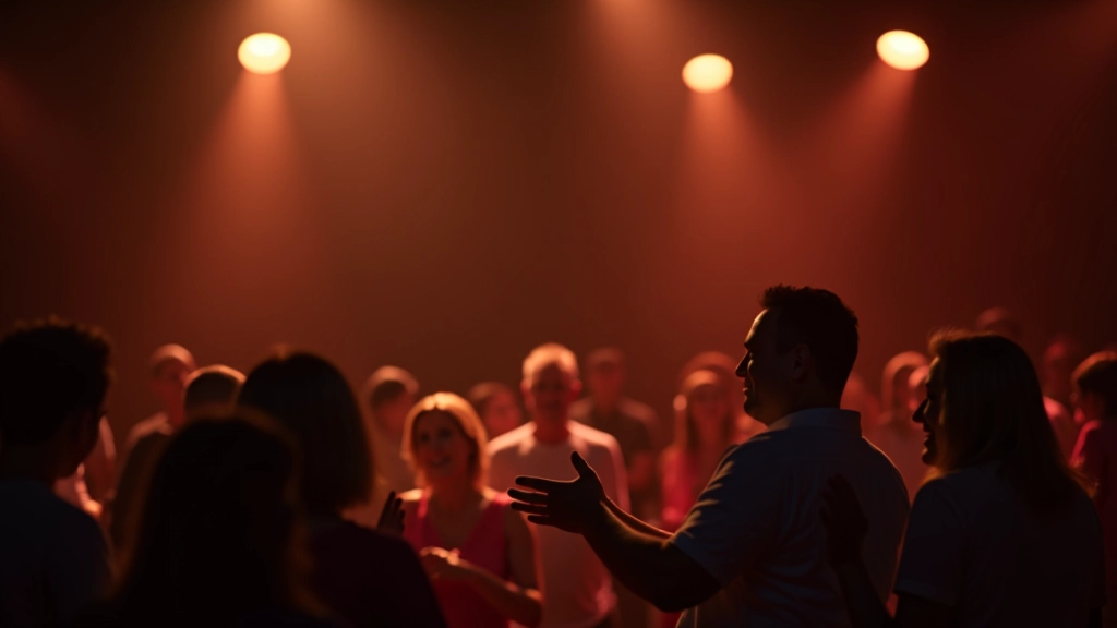 Diverse group of adults aged 45 and above enjoying a social dance gathering together