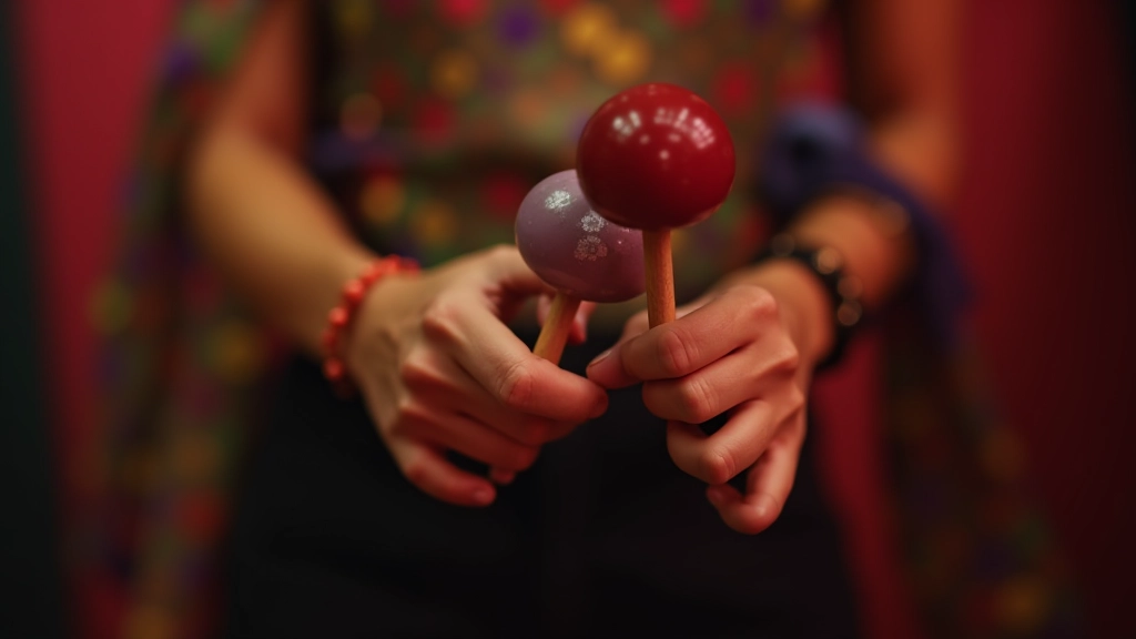 Hands of a musician playing maracas in rhythm with salsa music, showing the percussion instruments that drive the beat